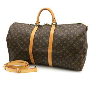Louis Vuitton Monogram Keepall Bandouliere travel bag Brown